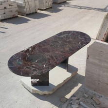 Adomar Marble Rosso Levanto Yemek Masası