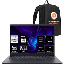 Asus Expertbook B5 Core Ultra 5 225H Notebook 16GB RAM 256GB SSD 14" FHD+ FreeDOS + Per4 Çanta B5405U516512B0DP306