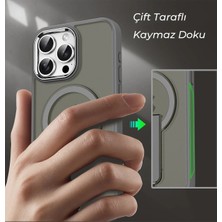 MK Beykoz Newface Iphone 14 Pro Tork Magsafe Standlı Kapak - Lila