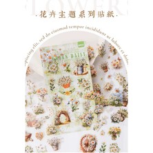 Kolbi Craft 6 Sayfa 80 Adet Şeffaf Papatya Sticker Bullet Journal Scrapbook Laptop Ajanda Planlayıcı