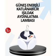 MK Beykoz Katlanabilir 5 Kanatlı Solar LED Bahçe ve Kamp Lambası