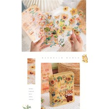 Kolbi Craft 6 Sayfa 60 Adet Şeffaf Büyük Sarı Çiçek Sticker Bullet Journal Scrapbook Laptop Ajanda Planlayıcı