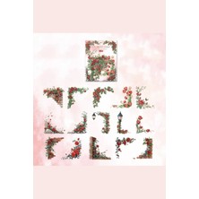 Kolbi Craft 30 Adet Şeffaf Kırmızı Gül Kenar Sticker Bullet Journal Scrapbook Laptop Ajanda Planlayıcı