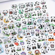 Kolbi Craft 1 Sayfa 20 Adet Şeffaf Panda Sticker Sevimli Kawaii