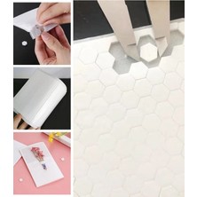 Kolbi Craft Çift Taraflı Altıgen Köpük Bant 240 Adet 0.64 cm Scrapbook Bullet Journal