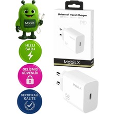 Mobilix M-08 25W Type-C Hızlı Şarj Adaptörü | Samsung, Iphone,huawei, Reeder Uyumlu
