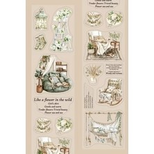 Kolbi Craft 13 Adet Şeffaf Yeşil Ev Temalı Sticker Bullet Journal Scrapbook Laptop Ajanda Planlayıcı