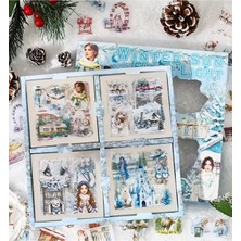 Kolbi Craft 5 Sayfa 25 Adet Şeffaf Kış Temalı Sticker Seti Scrapbook Bullet Journal Ajanda Planlayıcı Günlük