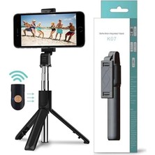 Darkom Uzaktan Kumandalı Kaydırmaz Silikon Destekli Selfie Çubuğu & Tripod
