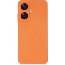 MK Beykoz Newface Realme C55 Kılıf Nano Içi Kadife Silikon - Turuncu