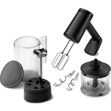 Allians Pratik 3'ü 1 Arada El Mikseri, Şık Siyah Renkli & Hız Ayarları