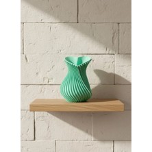 Argesco Mühendislik Kalpli Turkuaz Dekoratif Vazo 24 cm Modern Şık Tasarım