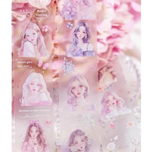 Kolbi Craft Şeffaf Kız Bant Rulo 3CMX2M Scrapbook Bullet Journal Ajanda Washi Tape Kesimli