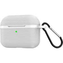 MK Beykoz Newface Airpods Pro 3 (3.nesil) Raven Silikon Kılıf - Beyaz