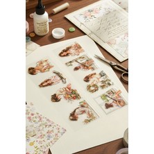 Kolbi Craft 8 Adet Şeffaf Çiçek Kız Sticker Bullet Journal Scrapbook Laptop Ajanda Planlayıcı