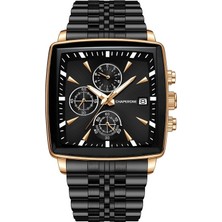 Chaperone Siyah Çelik Kordon Erkek Kol Saati L-C002218