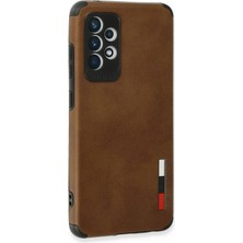 MK Beykoz Newface Samsung Galaxy A72 Kılıf Loop Deri Silikon - Kahverengi