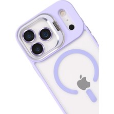 MK Beykoz Joko Apple Iphone 17 Pro Max Remim Lensli Magsafe Standlı Kapak - Lila