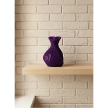 Argesco Mühendislik 5 cm Mor Kalp Formlu Mini Vazo Modern Mini Dekor Ürünü