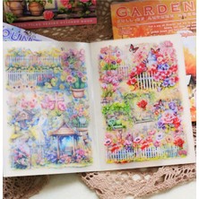 Kolbi Craft 2 Sayfa 12 Adet Şeffaf Çiçek Bahçe Sticker Bullet Journal Scrapbook Laptop Ajanda Planlayıcı