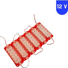 Powerr Led Aydınlatma 10 Adet 12 Volt 2.4 Watt 12 Smd Ledli Sabit Kırmızı Modül