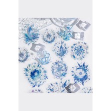 Kolbi Craft 20 Adet Mavi Gümüş Yaldızlı Şeffaf Sticker Kristal Bullet Journal Scrapbook Laptop Ajanda Planlayıcı