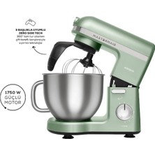 Allians Profesyonel Çift Kollu Stand Mikser, 1750W, Soft Green, Güçlü ve Kullanışlı