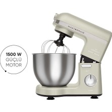 Allians Yüksek Güçlü Chef Stand Mikser 1500W, 5 Lt, Soft Cream, Profesyonel Performans