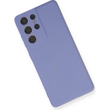 MK Beykoz Newface Samsung Galaxy S21 Ultra Kılıf Nano Içi Kadife Silikon - Lila