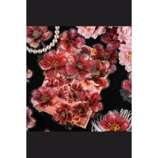 Kolbi Craft 20 Adet Yaldızlı Şeffaf Kırmızı Çiçek Sticker Bullet Journal Scrapbook Laptop Ajanda Planlayıcı