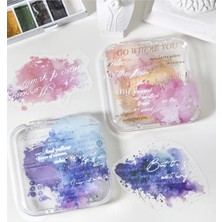 Kolbi Craft 20 Adet Şeffaf Pembe Suluboya Sticker Bullet Journal Scrapbook Laptop Ajanda Planlayıcı