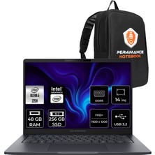 Asus Expertbook B5 Core Ultra 5 225H Notebook 48GB RAM 256GB SSD 14" FHD+ FreeDOS + Per4 Çanta B5405U516512B0DP326