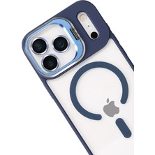 MK Beykoz Joko Apple Iphone 17 Pro Max Remim Lensli Magsafe Standlı Kapak - Lacivert
