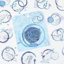 Kolbi Craft 30 Adet Şeffaf Yazılı Mavi Sticker Bullet Journal Scrapbook Şeffaf Sticker Laptop Ajanda Planlayıcı