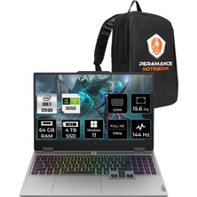 Lenovo Loq 15IRX10 Intel Core I7 13700HX 64GB 4tb SSD RTX5050/8GB 100W 15.6" Fhd 144Hz W11H Taşınabilir Bilgisayar & Per4 Çanta 83JE00WGTRP375