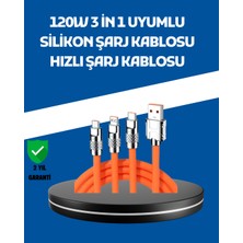 MK Beykoz 120W Şarj Destekli 3’ü 1 Arada Çoklu Şarj Kablosu – 1.2 Metre