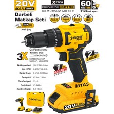 PremiumPort 20V 60 Nm Tork Profesyonel Darbeli Akülü Vidalama Matkap Seti Çift Akülü