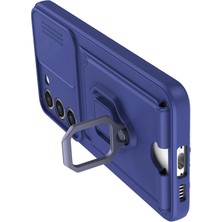 MK Beykoz Newface Samsung Galaxy S23 Plus Kılıf Zuma Kartvizitli Yüzüklü Silikon - Lacivert