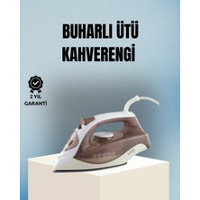 Argesco Mühendislik 2200 Watt Buharlı Ütü Kahverengi Seramik Taban Şok Buharlı