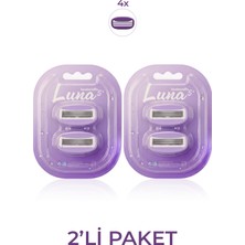 Loveincrafts 2’li Paket Luna 5 Bıçaklı Bikini Bölgesi 4 Yedek Tıraş Bıçağı Başlığı