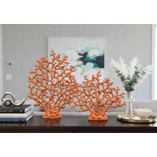 Mirsa Global Dekoratif 2 Li Mercan Biblo Hayat Ağacı Dal Mercan Heykel