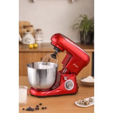 Allians Kırmızı Stand Mikser, 6 Hız, 1300W, 5 Lt, Mutfak Şefi, Dayanıklı