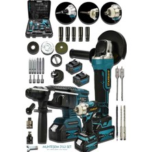 PremiumPort Profesyonel Bakır Sargı Akülü Seti, 3'lü Güç ve Çok Amaçlı Kullanım