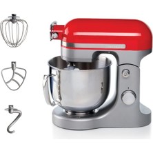 Allians Kırmızı Gri Döküm Gövde Planet Mikser, 1600W, Güçlü ve Çok Fonksiyonlu