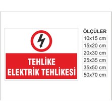 Elektrik Tehlikesi, Isg Uyarı ve  Ikaz Levhası 3mm Dekota