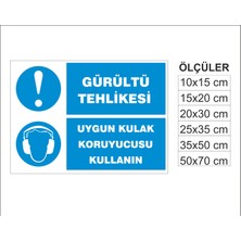 Gürültü Tehlikesi, Isg Uyarı ve  Ikaz Levhası 3mm Dekota