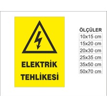 Elektrik Tehlikesi, Isg Uyarı ve  Ikaz Levhası 3mm Dekota