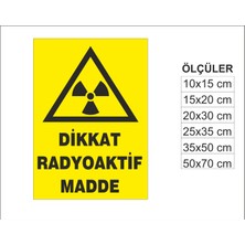 Dikkat Radyoaktif Madde, Isg Uyarı ve  Ikaz Levhası 3mm Dekota