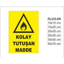 Kolay Tutuşan Madde, Isg Uyarı ve  Ikaz Levhası 3mm Dekota