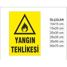 Yangın Tehlikesi, Isg Uyarı ve  Ikaz Levhası 3mm Dekota